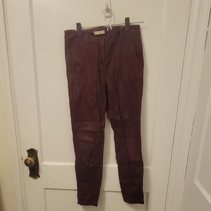 Sz 0 maroon Loft chinos.